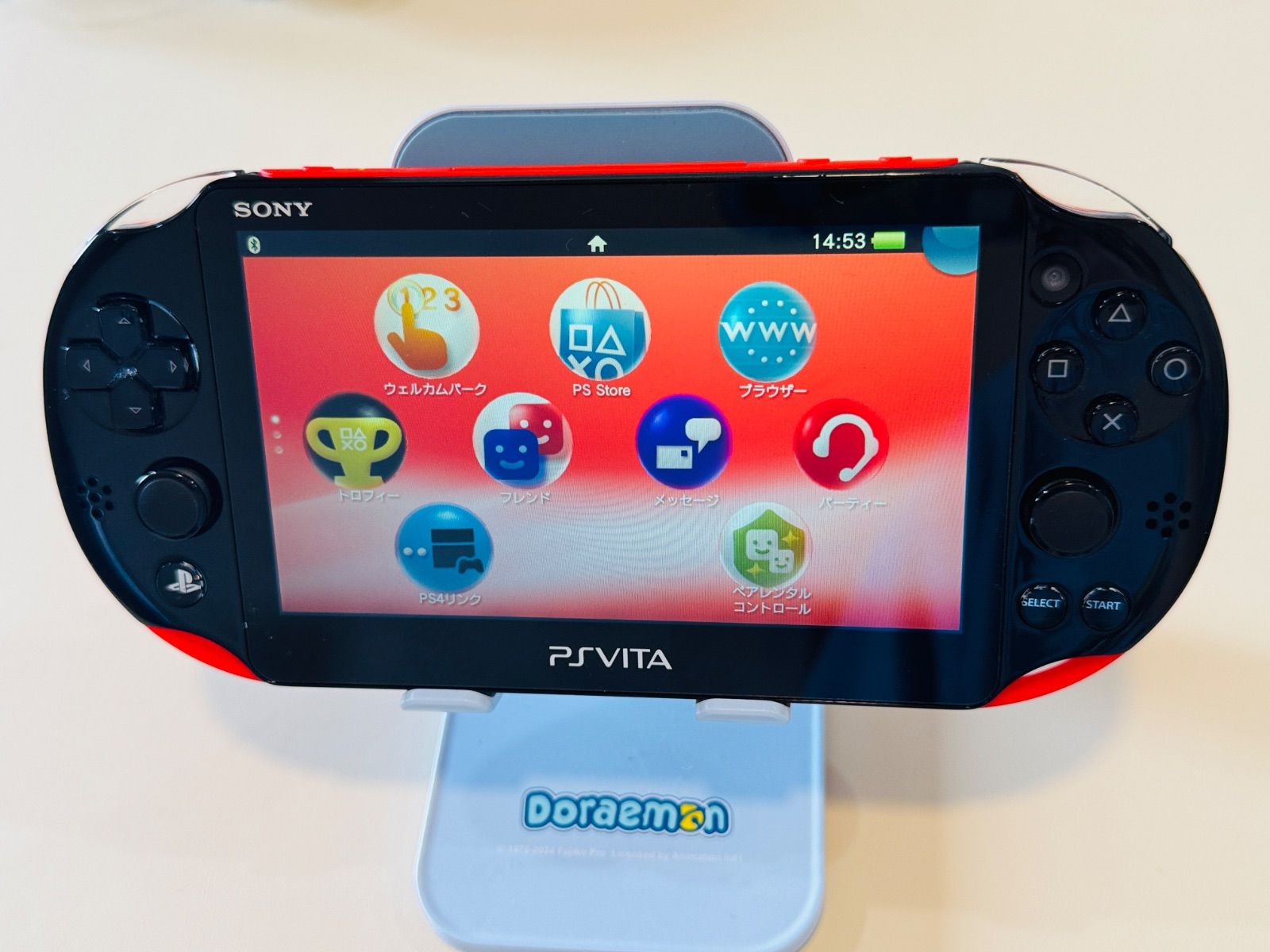 超 動作 済みSONY PS Vita PCH-2000 ブラック×レッド