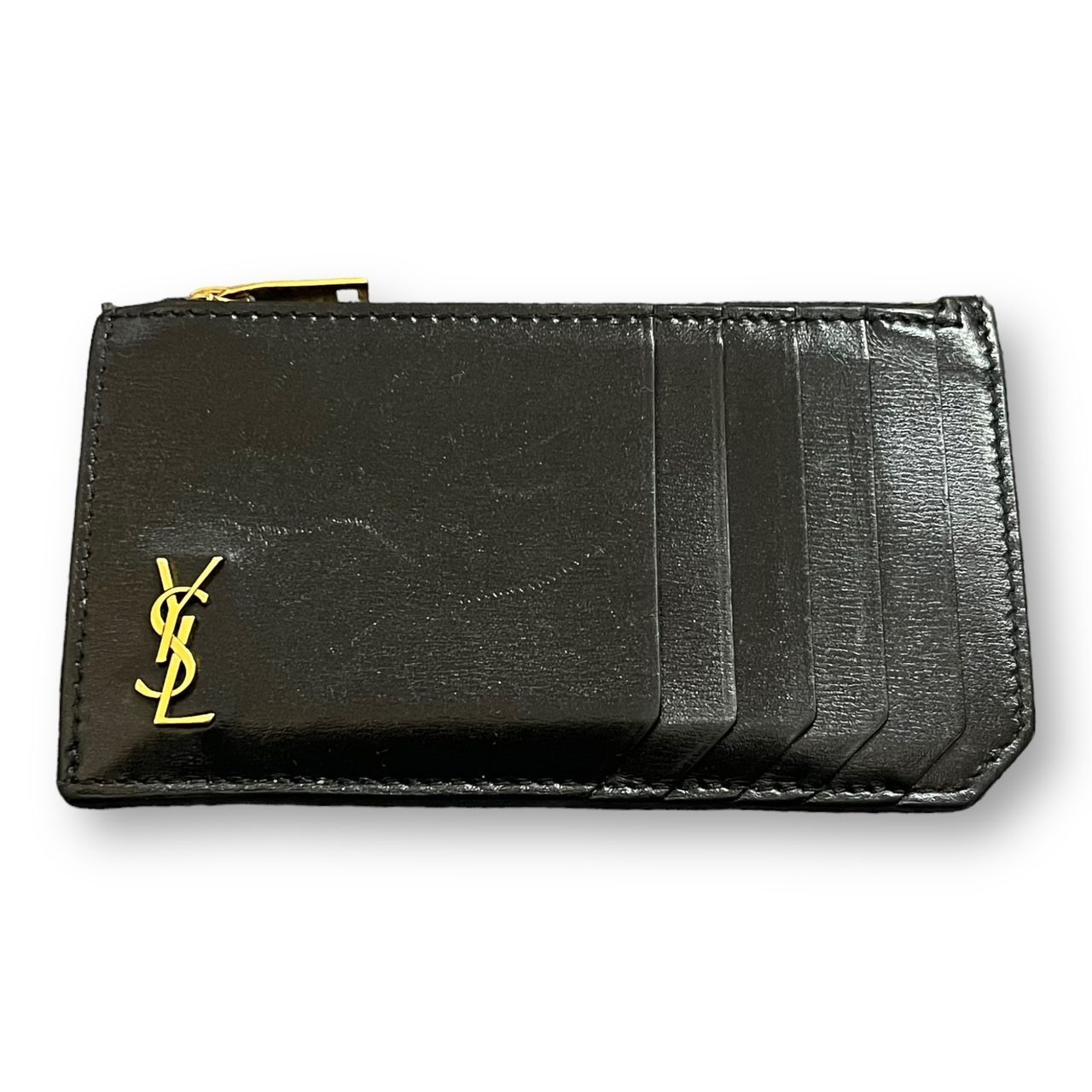 SAINT LAURENT PARIS Monogram zipped card holder モノグラムジップカードホルダー カードケース コインケース  サンローラン ブラック 64051A5 - メルカリ