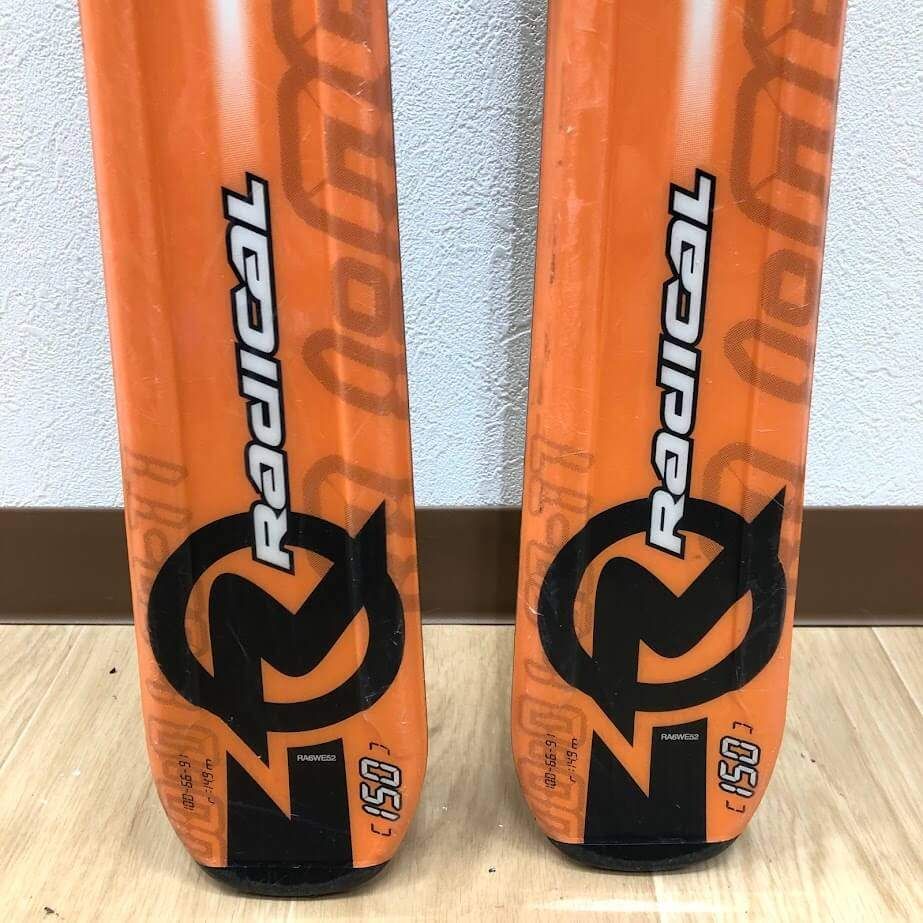 ss7992　ロシニョール ジュニアスキー 2点セット 150cm オレンジ ケース付き ROSSIGNOL RADICAL スキー板 ビンディング カービングスキー 子供用 スキー板 金具付き ジュニア用スキー 中古 ss7992 【中古】 札幌市内・札幌近郊 引取限定 ロシニョール ジュニア