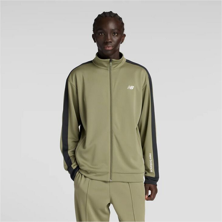 ニューバランス ジャージ メンズ 上下 Newbalance トラック 長袖ジャケット ジョガー ロングパンツ セットアップ 吸汗速乾 トレーニング スポーツウェア トラックスーツ グリーン 大谷選手着用|AMJ51503-AMP51202-DI