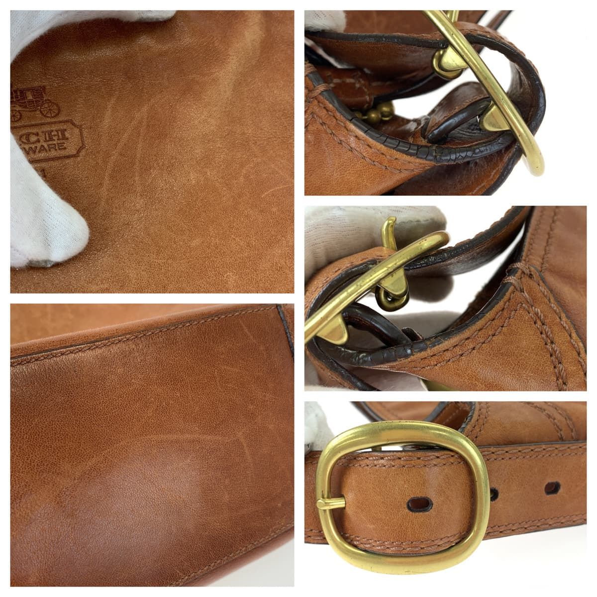 COACH コーチ ダッフル ブラウン 茶 レザー 12376 ショルダー