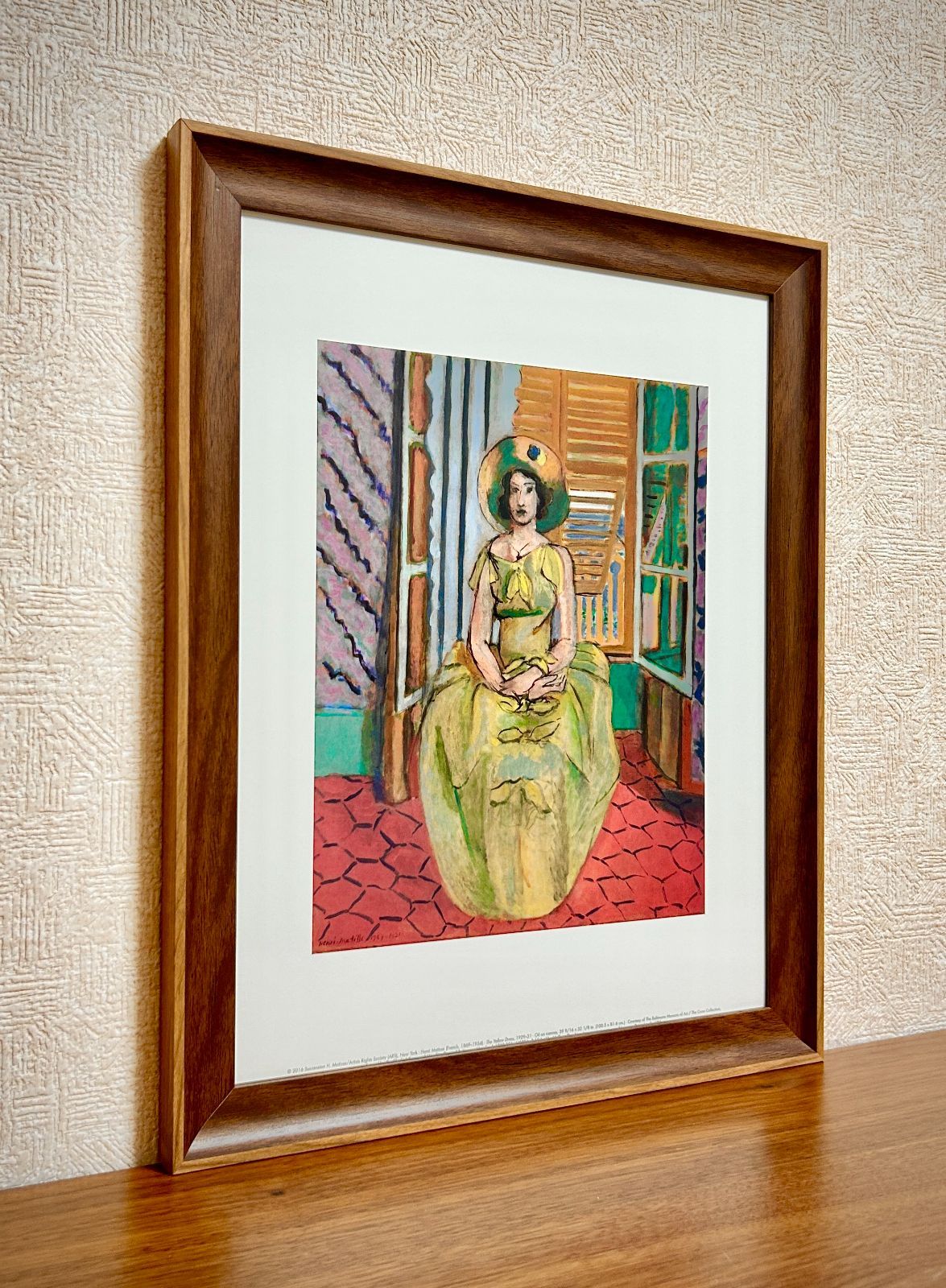 アンリ マティス、「婦人像」、希少な画集より、新品高級額・額装付 新品☆額付アートポスター☆アンリ・マティス（マチス