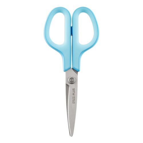 【本物保障】 まとめ プラス ハサミ フィットカットカーブ 抗菌グリップ ブルー 35-736 ×30セット 簡素な