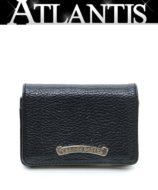 CHROME HEARTS 銀座店 クロムハーツ 3ポケット カードケース 名刺入れ メンズ レザー SV925 黒 97185