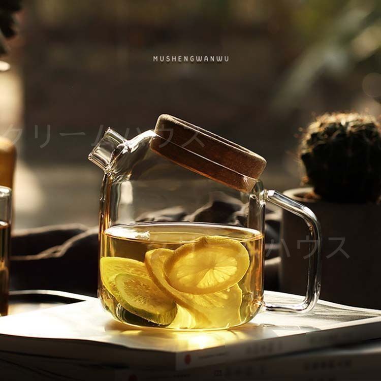 ガラスポット。約800ml 冷水筒 800ML 1200ML 1800ML 耐熱ガラス ガラスポット 麦茶