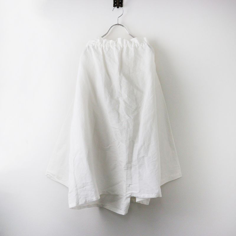 2025SS今季 ネストローブ nest Robe コットンリネンドロストリボンスモック F ホワイト|白 プルオーバー 2400014452341