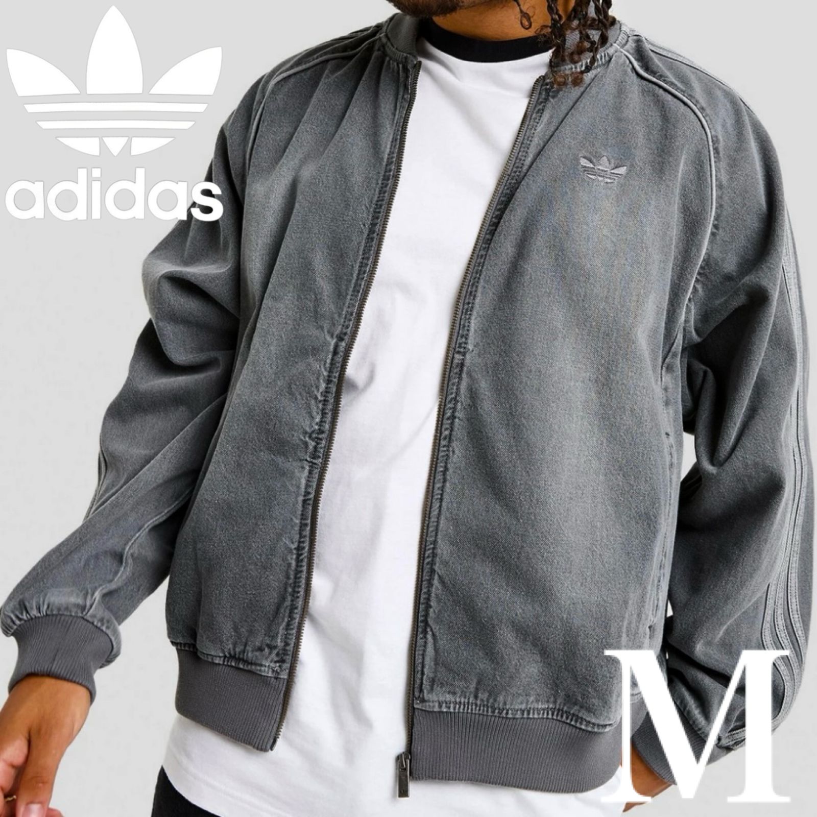新品M⭐️adidas アディカラー ルーズ SST デニム ブラック ウォッシュ 