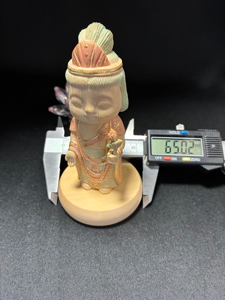 桧木製 切金淡彩色荘厳彫