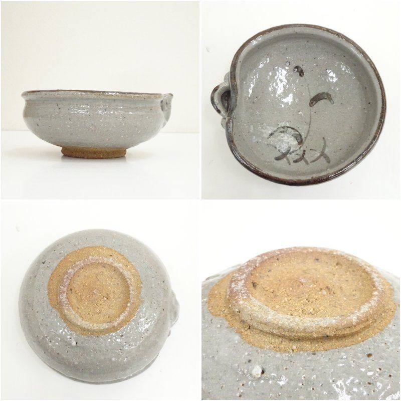 【ほととぎす　和食器】唐津焼　鏡山窯　お洒落な向付け　5客　共箱 唐津焼 鏡山窯造 井上東也 片口風向付5客（共箱） 器 和食器