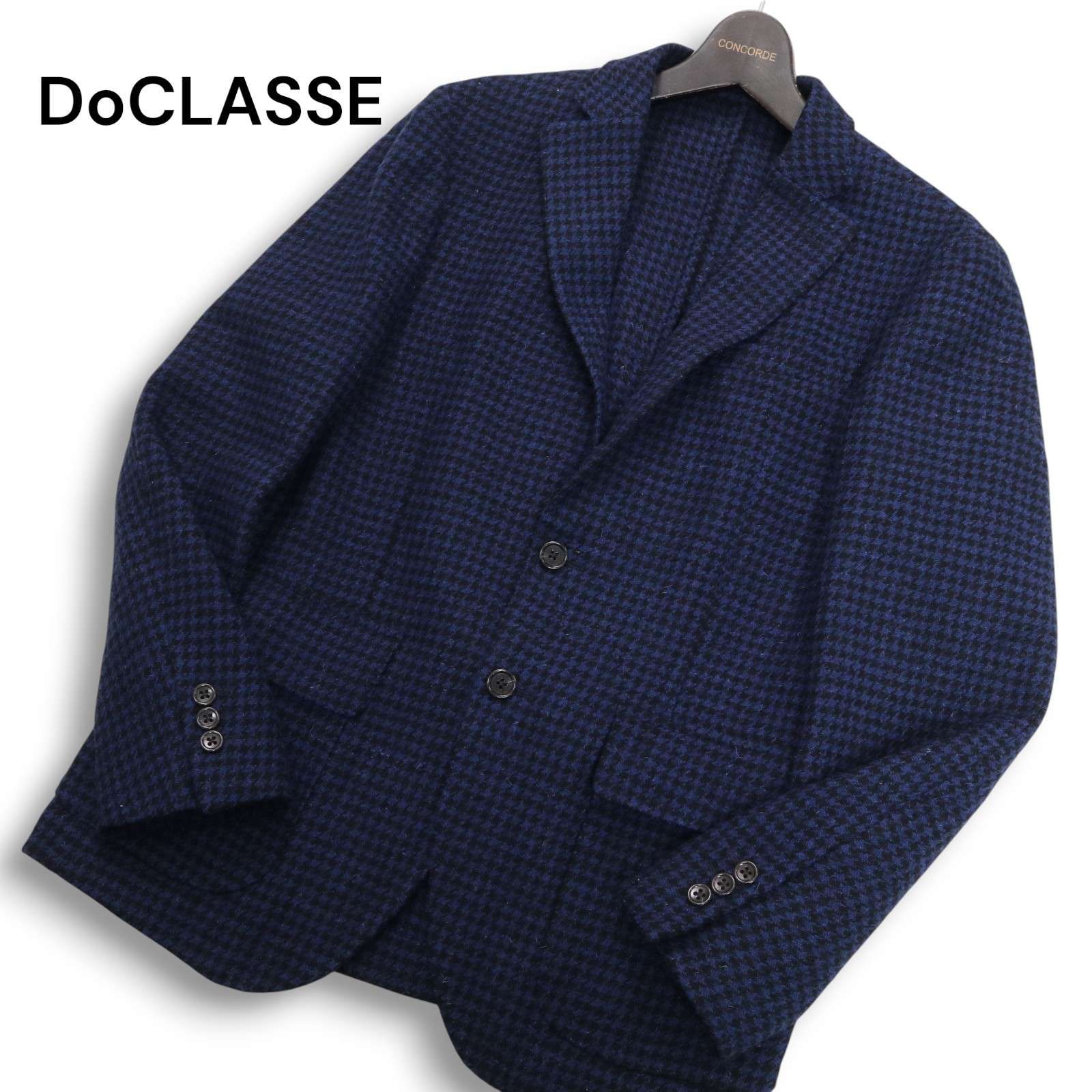 DoCLASSE ドゥクラッセ × ハリスツイード☆ 秋冬 千鳥柄 ウール 