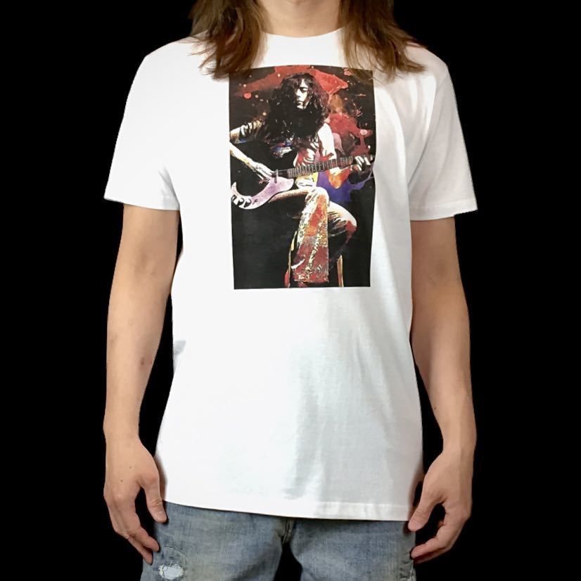 新品 レッドツェッペリン ギター ギタリスト ジミーペイジ アート ビッグロンT オリジナル Tシャツ レッドツェッペリン ジミーペイジ ギター