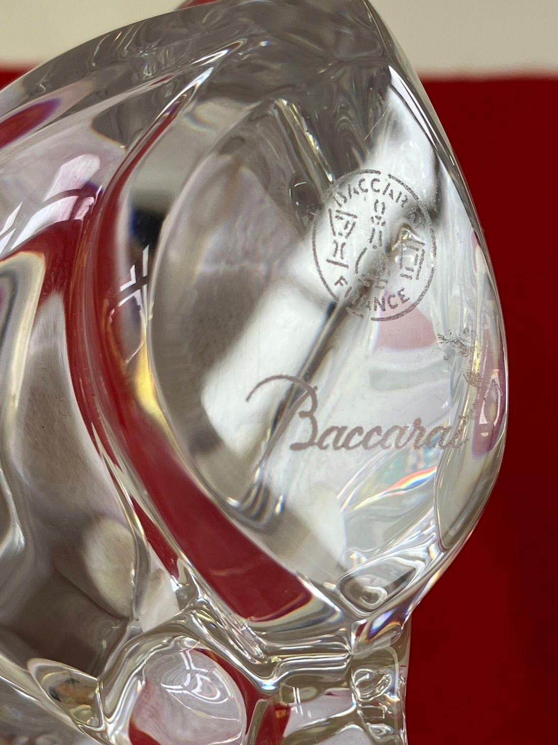 美品Baccaratバカラ置物 干支 猿フィギリン オブジェ小物クリスタルガラス 美品】 Baccaratバカラ 干支シリーズ 猿フィギリン クリスタル