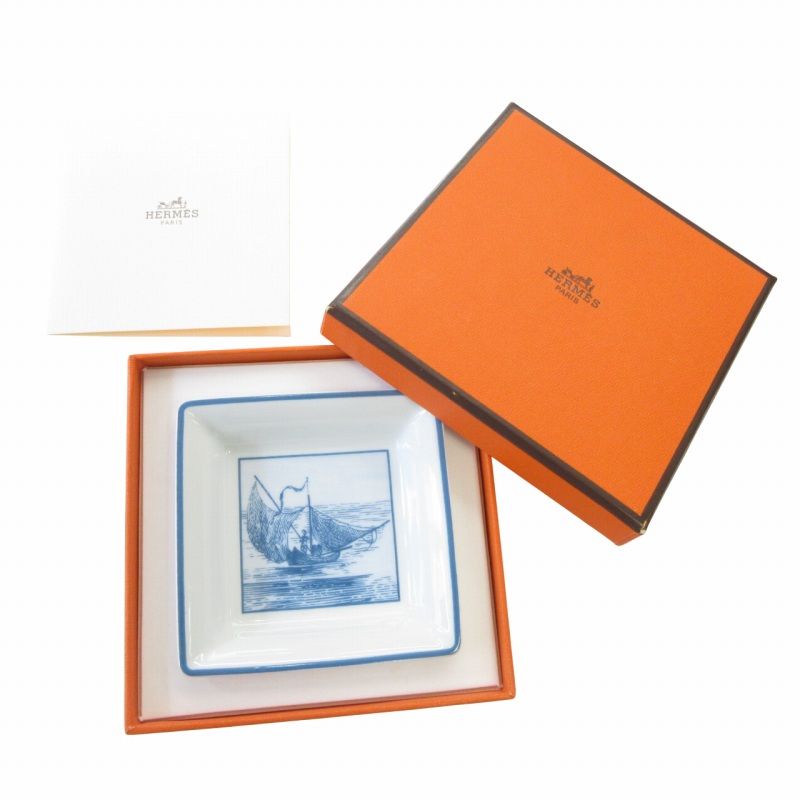 超爆安 エルメス HERMES 新品同様 ヴィドポッシュ 2003年 小皿 飾り皿 食器