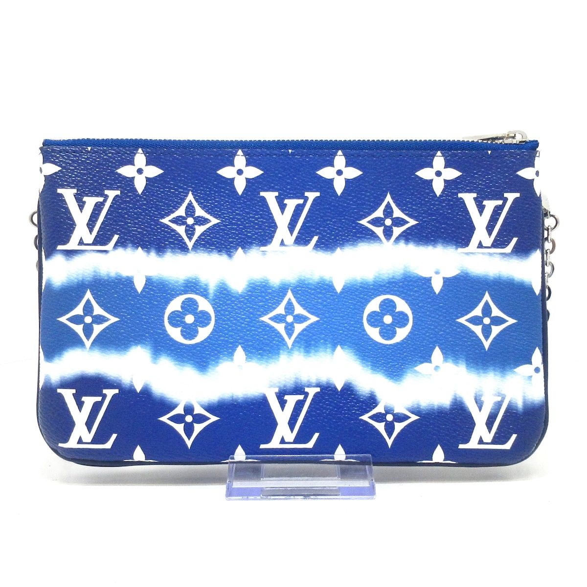 LOUIS VUITTON ルイヴィトン 財布 LVエスカル LVエスカルポシェットドゥーブルジップ M69124 ブルー チェーンウォレット