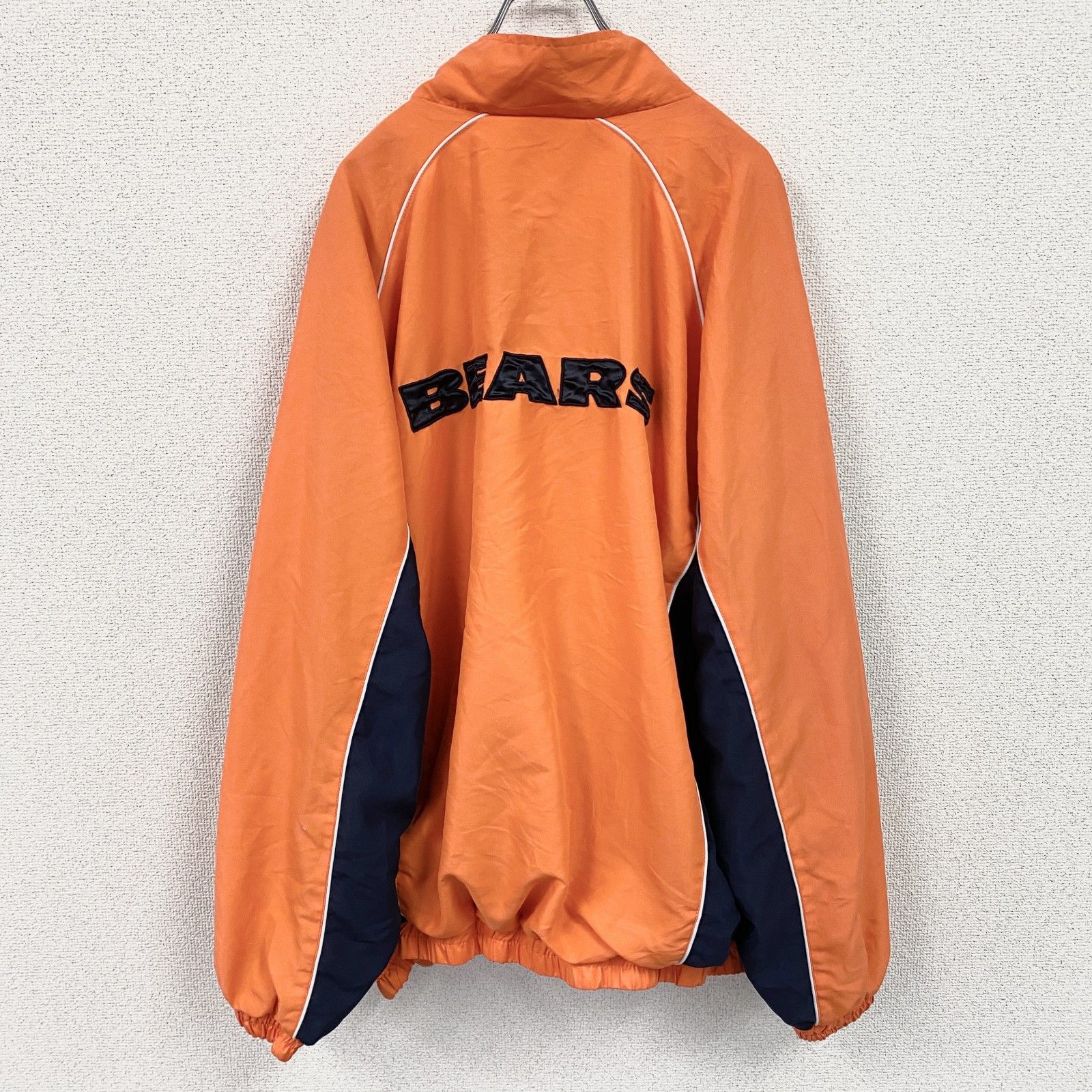 古着 used NFL ハーフジッププルオーバージャケット 橙色