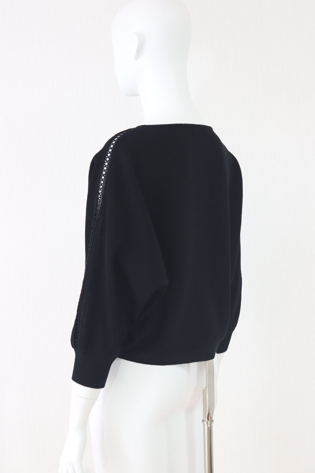 Rene　ドルマンスリーブニットトップス　6422390　2024年商品　黒/ブラック　売れ筋商品|||ルネ Rene ドルマンスリーブニットトップス 6422390 2024年商品 黒