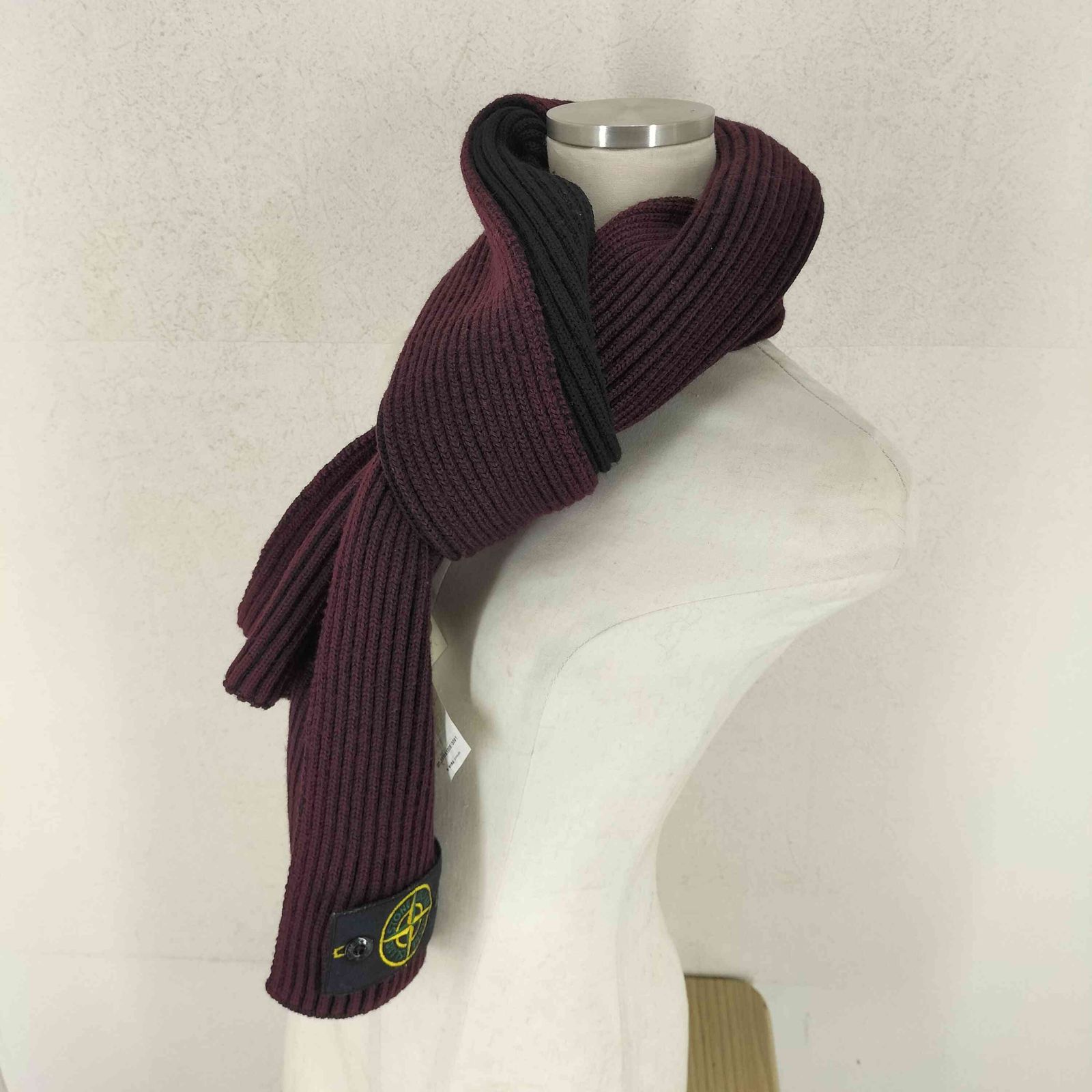 ストーンアイランド STONE ISLAND 2トーン ウール マフラー メンズ