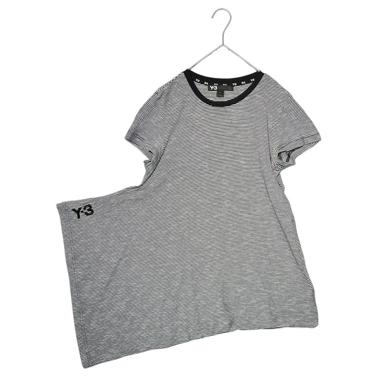 Y-3(ワイスリー) Distorted Border S/S Tee 変形 ボーダー 半袖 T 
