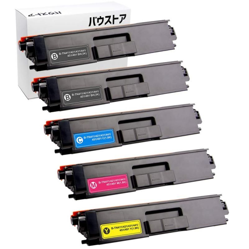 brother TN-491 ブラック増量5個セット 互換トナーカートリッジ バウストア
