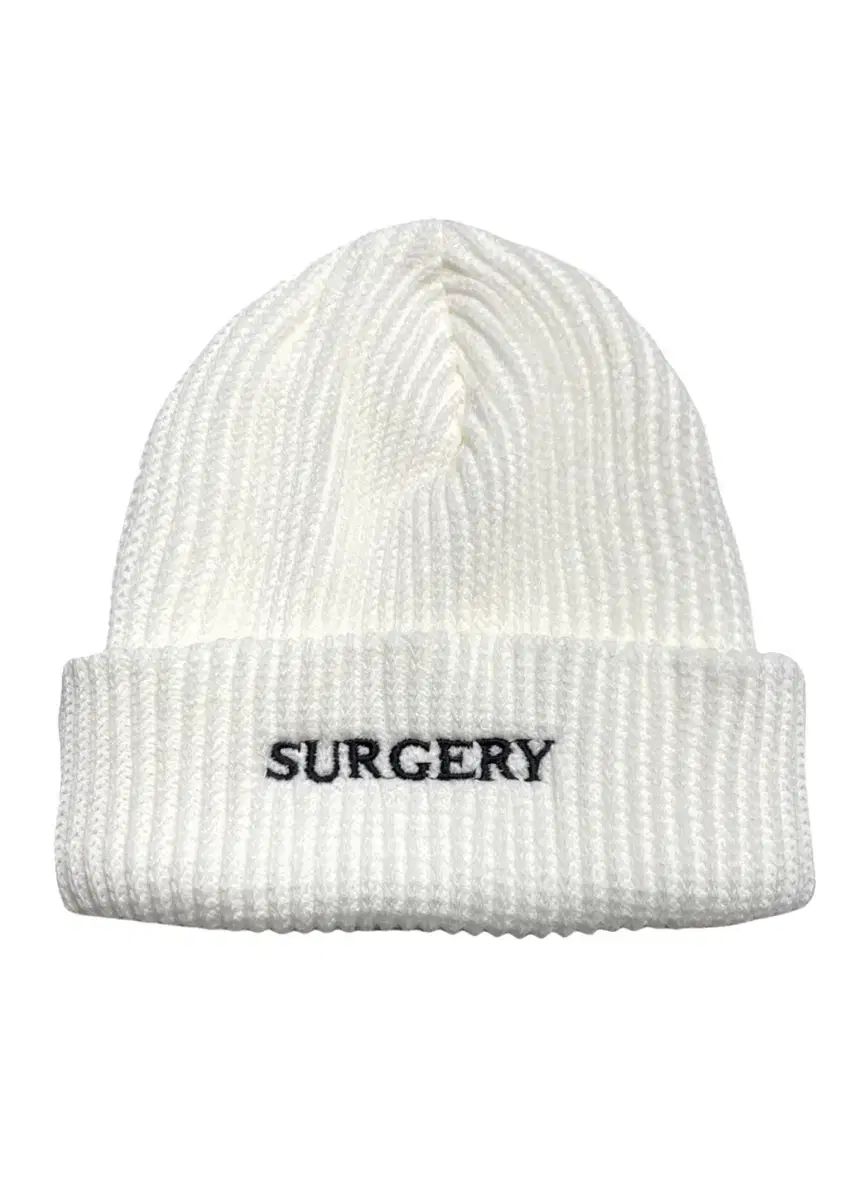 SURGERY サージェリー 刺繍 ロゴ ビーニー ホワイト
