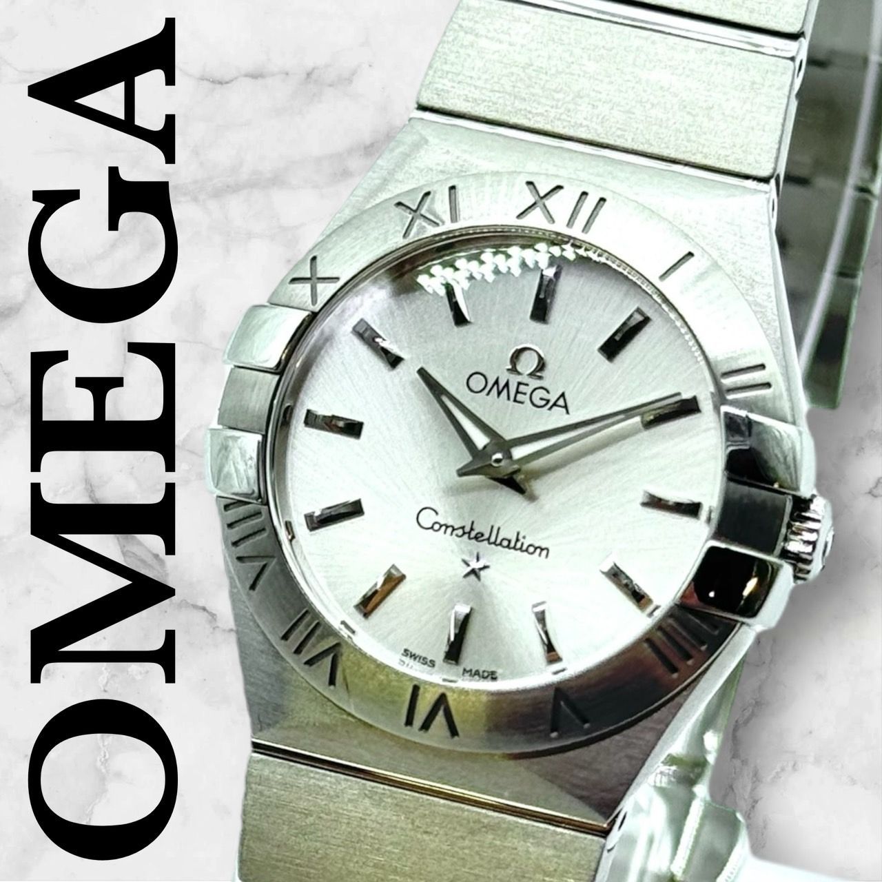 ☆極美品 付属品あり☆ OMEGA オメガ コンステレーション 123.10.24.60.02.002 シルバー文字盤 クオーツ 電池式 レディース時計  - メルカリ