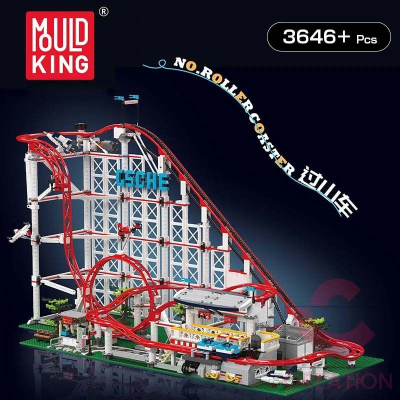 MouldKing ジェットコースター モデルブロック ハードルが高い レゴ共通 組み立て ビルディングブロック 組み木 知育 おもちゃ