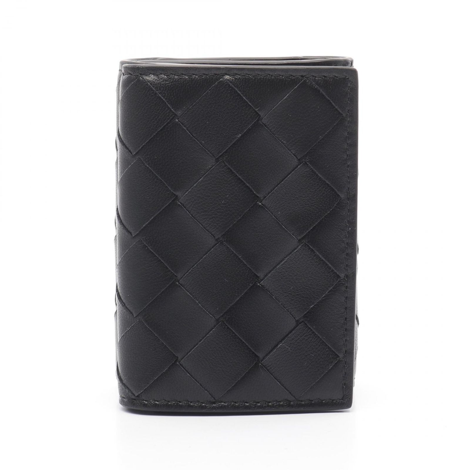ボッテガヴェネタ BOTTEGA VENETA 三つ折り財布 イントレチャート タイニー 751156VCPP38425 ブラック レザー 三つ折り財布 レディース