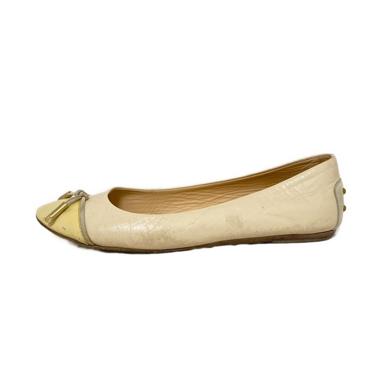 TOD'S(トッズ) フラットシューズ 35 1/2 レディース - ベージュ