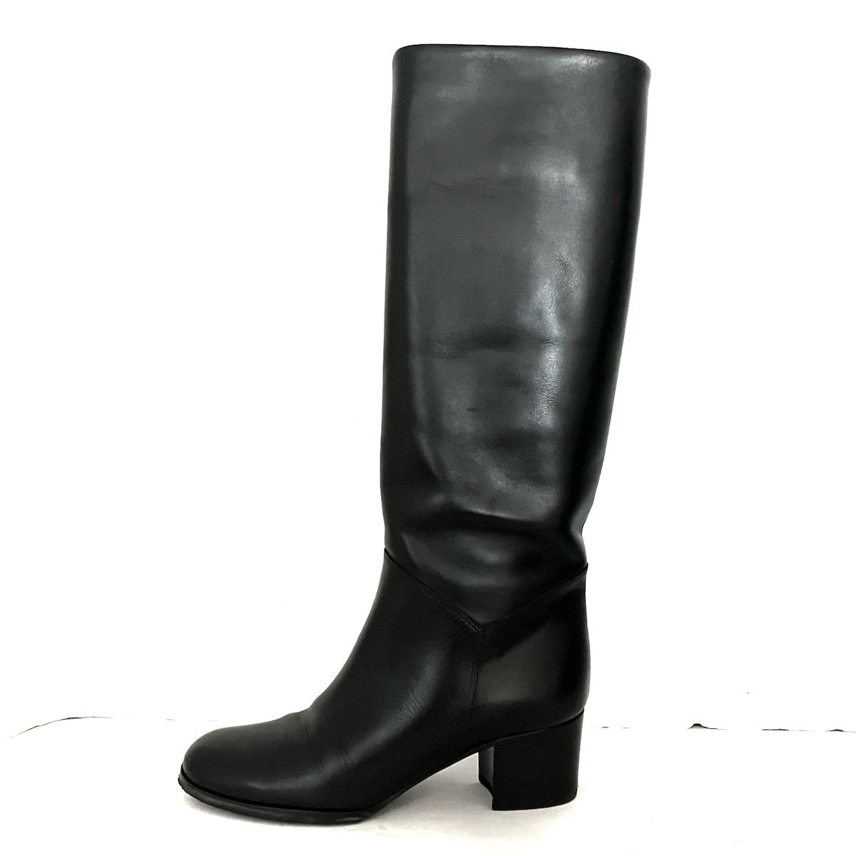 CHANEL(シャネル) ロングブーツ 37 C レディース - G29285 黒 アウト  