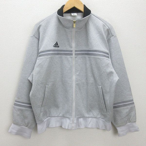 【レアカラー‼️】80s デサントadidasトラックジャケット O グレー 古着 G□アディダス/adidas トラックジャケット/ジャージ 80's
