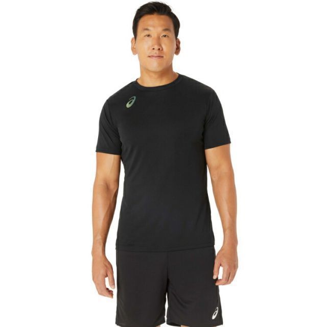asics アシックス DRY SS T SHIRT パフォーマンスブラックXヴァイブラントイエロー M 2051A331 1 | スポーツ用品 スポーツ グッズ ツール アクセサリー 雑貨 小物 使いやすい バレーボール 衣類 メンズ