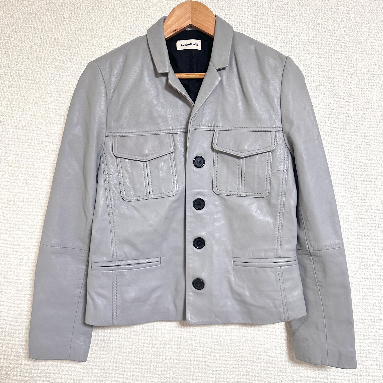 L.G.B. ルグランブルー グレー ショート丈ジャケット L.G.B. ルグラン