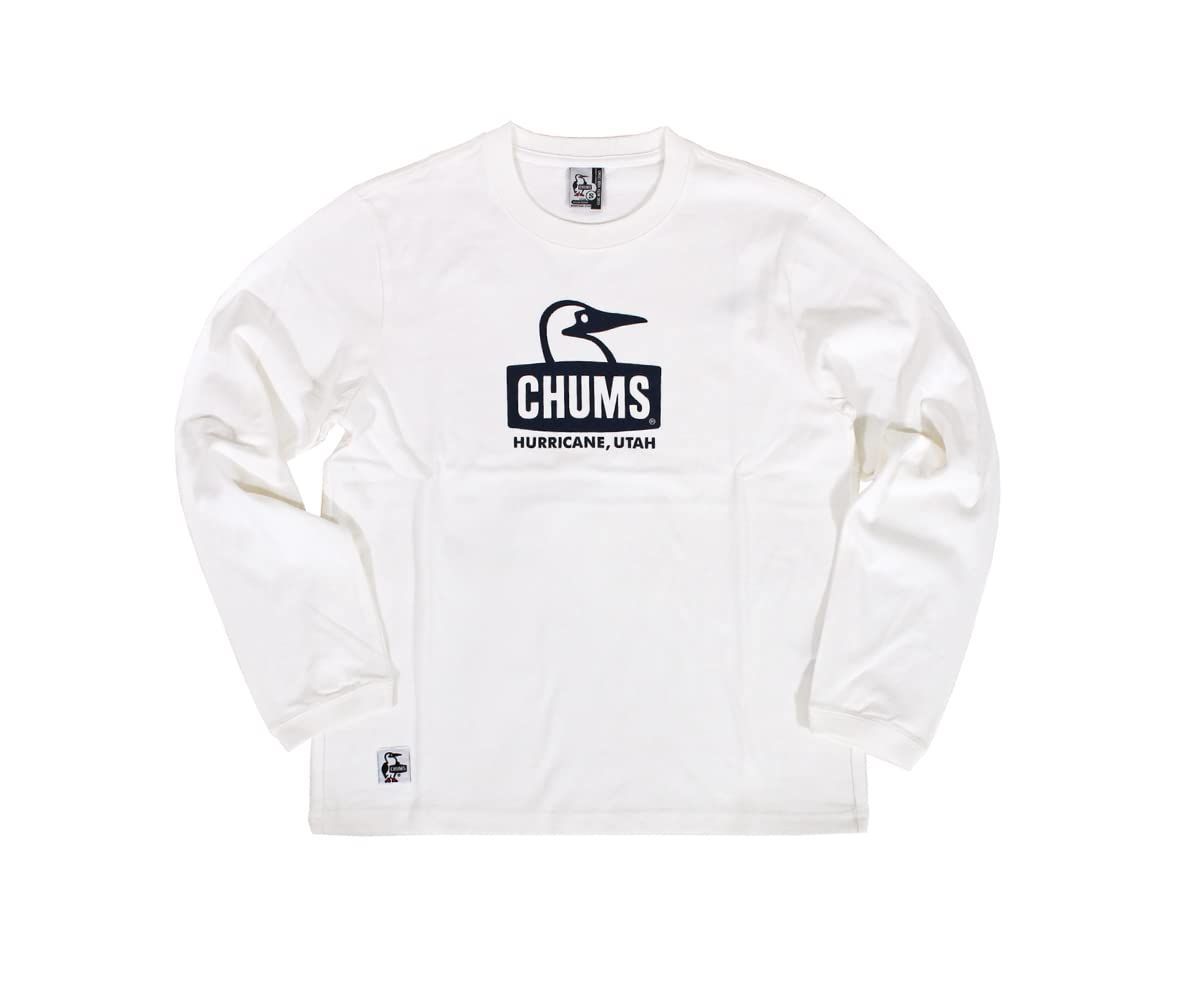 Size S_Color W015 ホワイト×ネイビー チャムス ブービーフェイス 長袖Tシャツ メンズ ロンT ルームウェア CH01-2274 S W015 ホワイト×ネイビー
