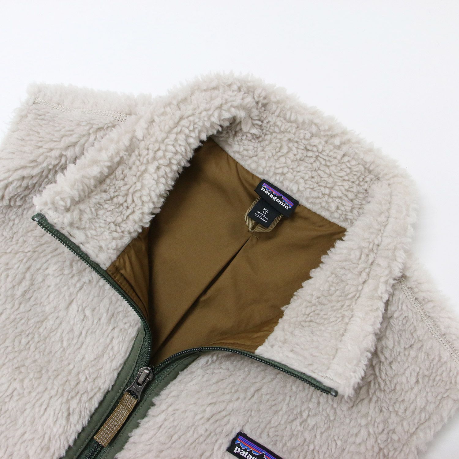 patagonia Retro-Xボアジャケット キッズXXL カーキ×ベージュ 楽天市場