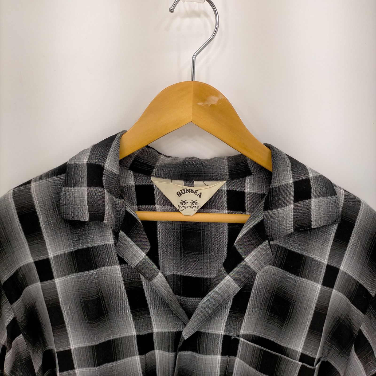 サンシー SUNSEA 19SS SHADOW CHECK GIGOLO SHIRT メンズ JPN：2