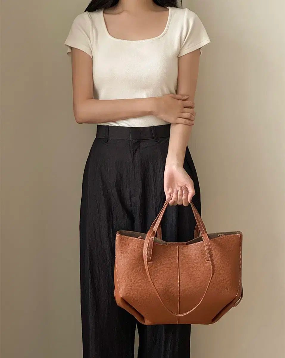 ショルダーバッグ キャメル