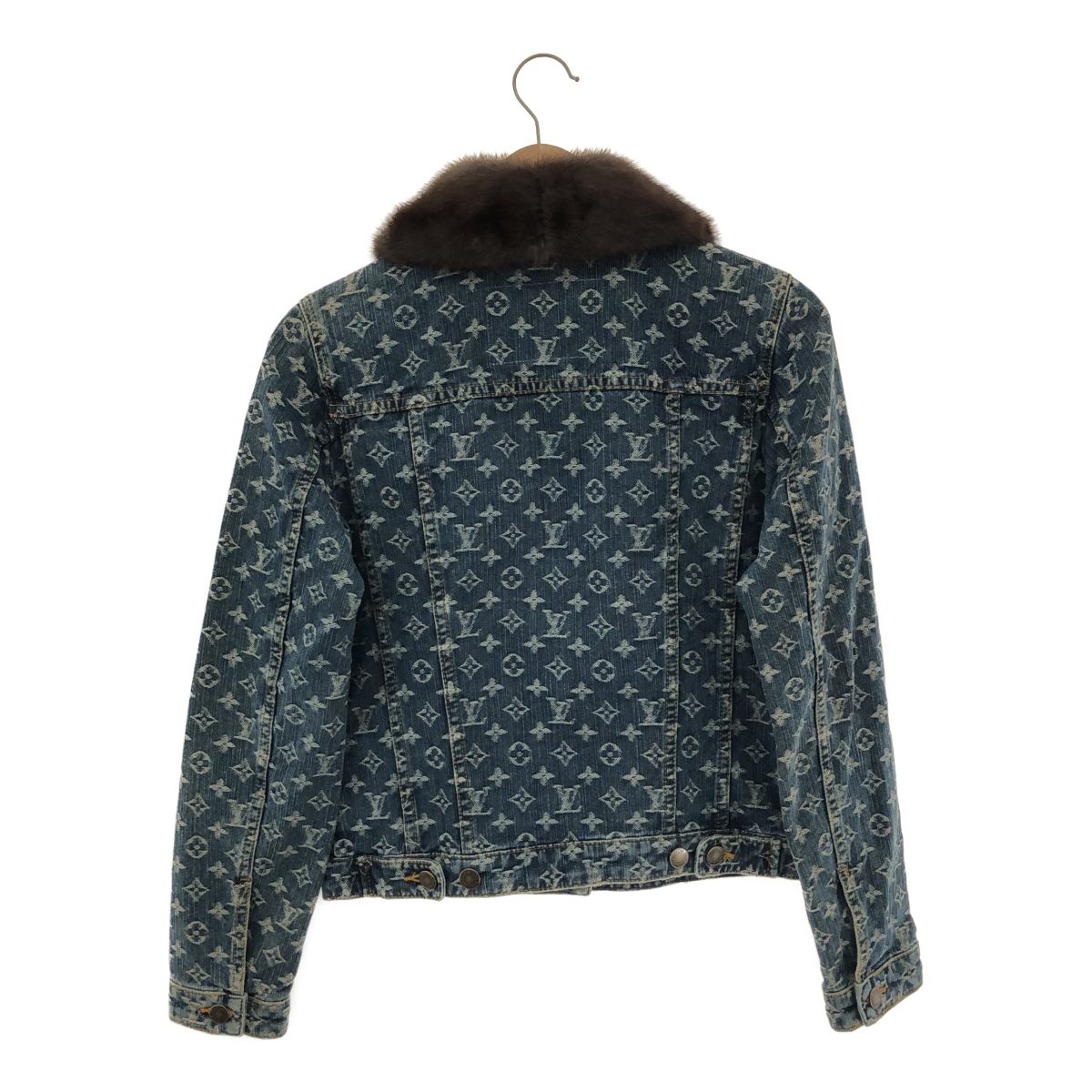 LV モノグラムデニム ミンクファー ジャケット サイズ36 RW052W