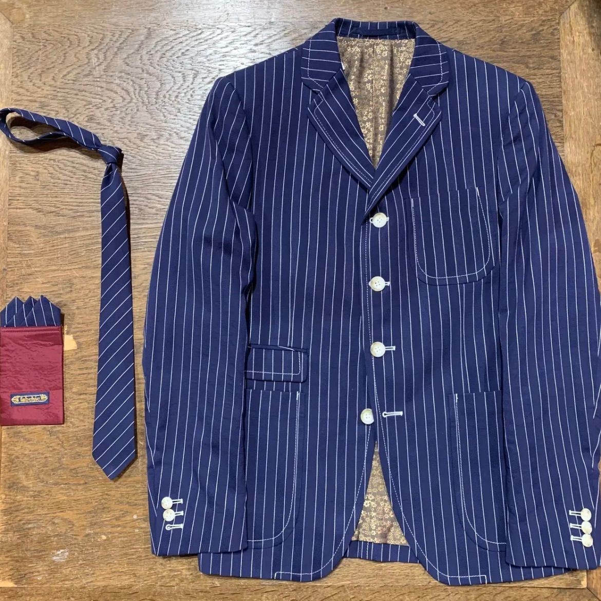 チョークストライプジャケット ファブシック モッズスーツ 昭和