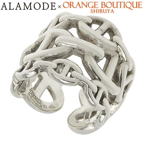 HERMES エルメスシェーヌダンクル　51号　リング　ＧＭ HERMES エルメス リング シェーヌダンクルアンシェネ PM 51号 シルバー