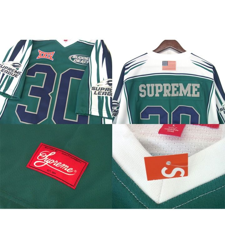 シュプリーム Supreme □ 24SS 【 Sudden Death Football Jersey 】 サドンデス フットボール 半袖 ジャージ  シャツ w18833 - メルカリ