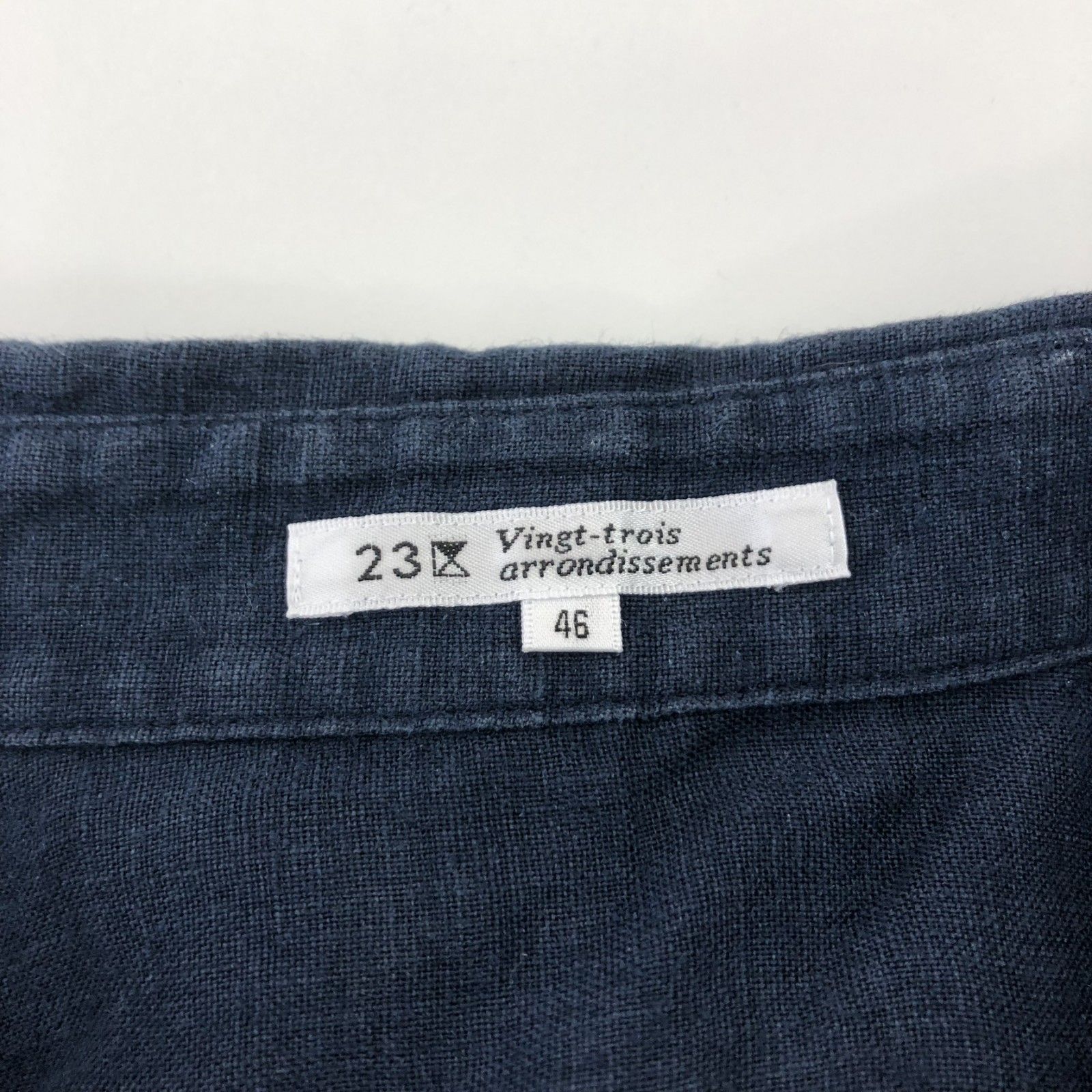 高質 23区】23ク シャツ サイズ46 長袖シャツ リネンシャツ シャツ+ブラウス(長袖+七分)