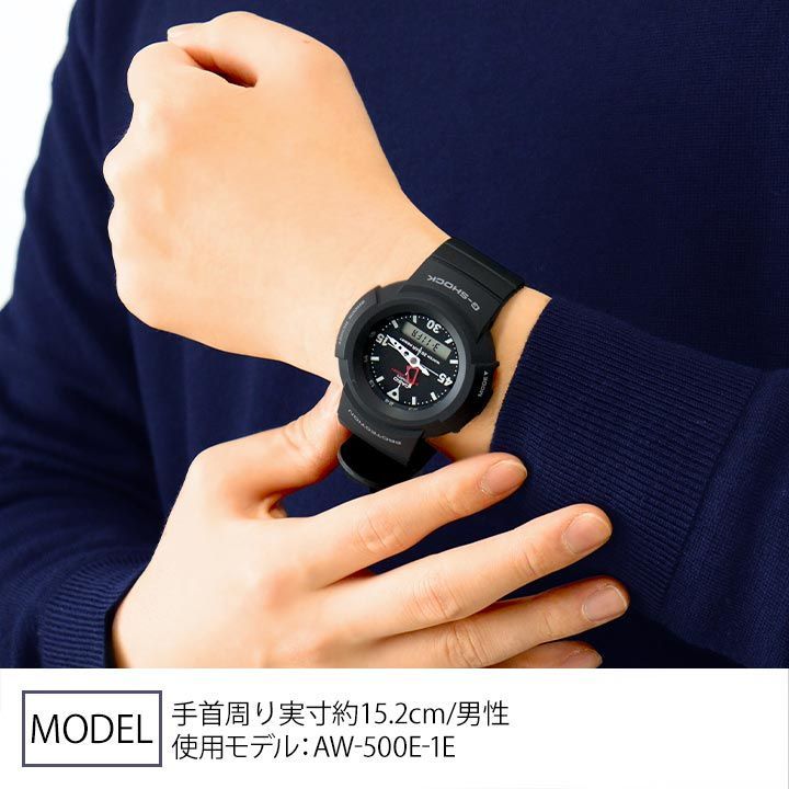 G-SHOCK ジーショック Gショック AW-500E-1E 腕時計 gショック メンズ アナログ アナデジ ブラック CASIO