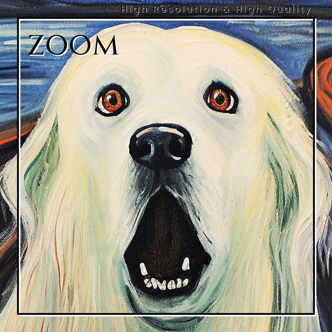 The Scream Dog - グレートピレニーズ犬 No.1】ムンク 叫び アート