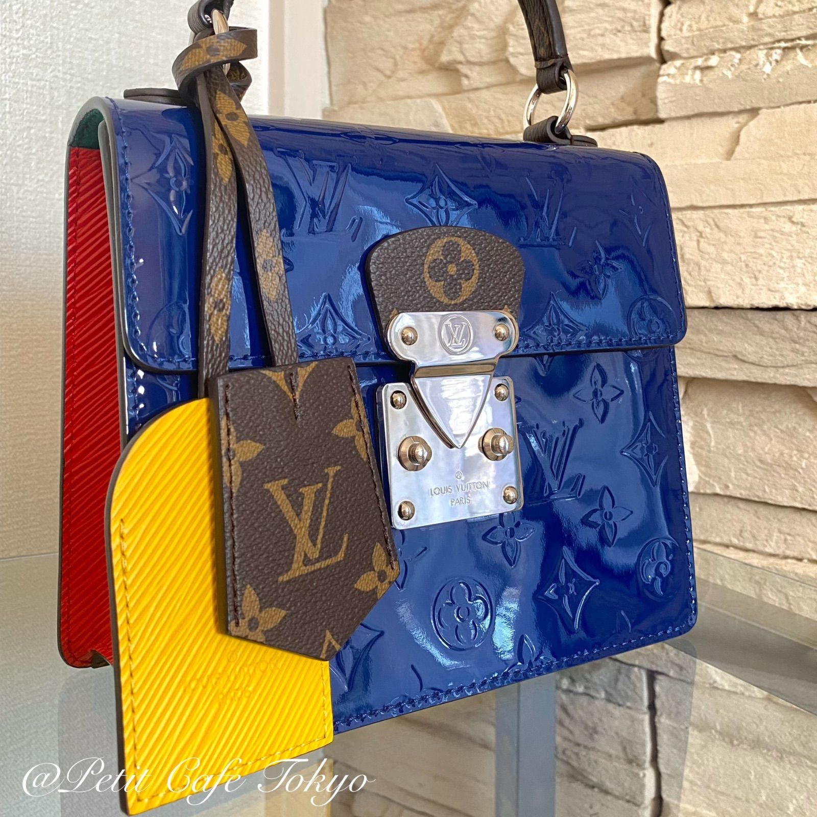 【新品・未使用】ルイヴィトン　スプリング ストリート PM ヴェルニ　ブルー 新品・未使用】ルイヴィトン スプリング ストリート PM ヴェルニ
