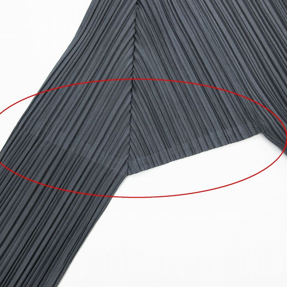 00s 2000 PLEATS PLEASE ISSEY MIYAKE シャツ ブラウス 長袖 プレーン ヴィンテージ Vintage サイズ3 L グレー レディース 【中古】 /TNT 00s 2000 PLEATS PLEASE ISSEY MIYAKE シャツ ブラウス 長袖