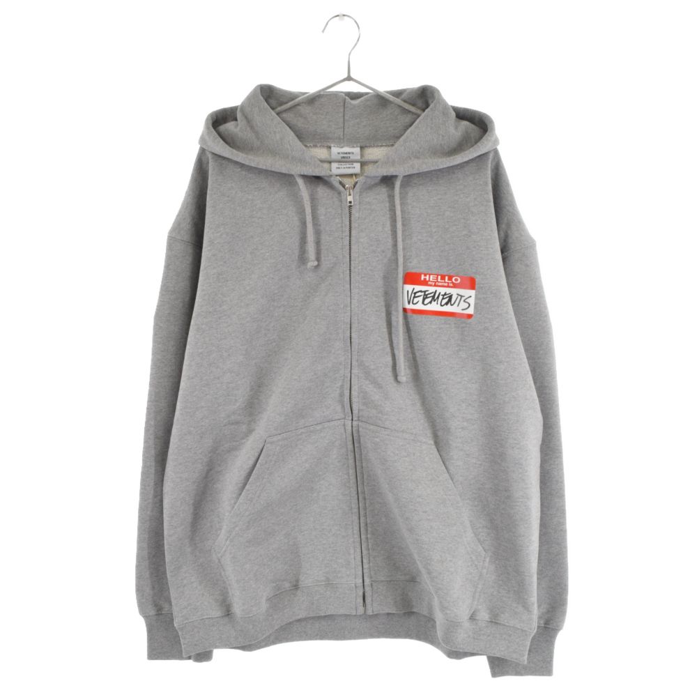 VETEMENTS (ヴェトモン) MY NAME IS VETEMENTS ZIP UP HOODIE マイ