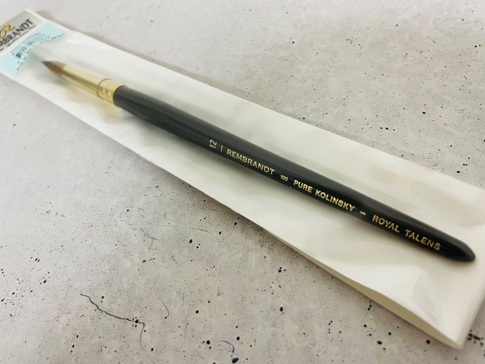 レンブラント 水彩画筆 ラウンド100 ピュアコリンスキーベリーポイント12号