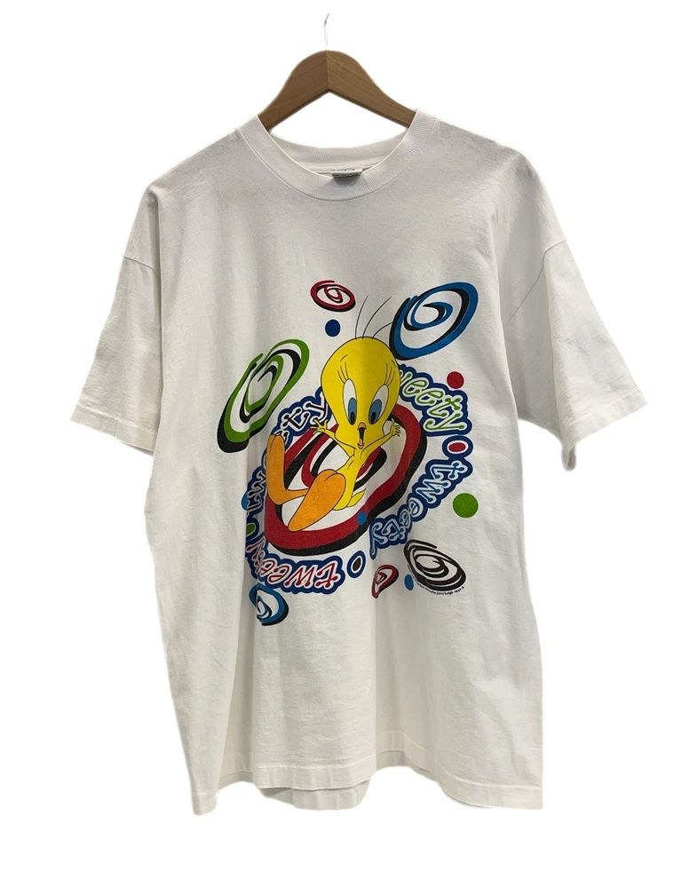 ナ*ト様 90's ルーニー・テューンズ シングルステッチ Tシャツ US US古着 90s ©1997 ヴィンテージ Vintage TWEETY トゥイーティ