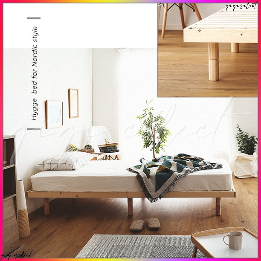 天然木すのこベッド シングル