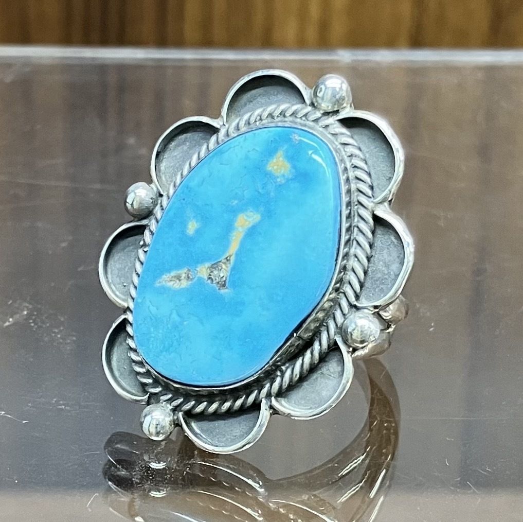 インディアンジュエリー ターコイズ リング ナバホ族 シルバー SV